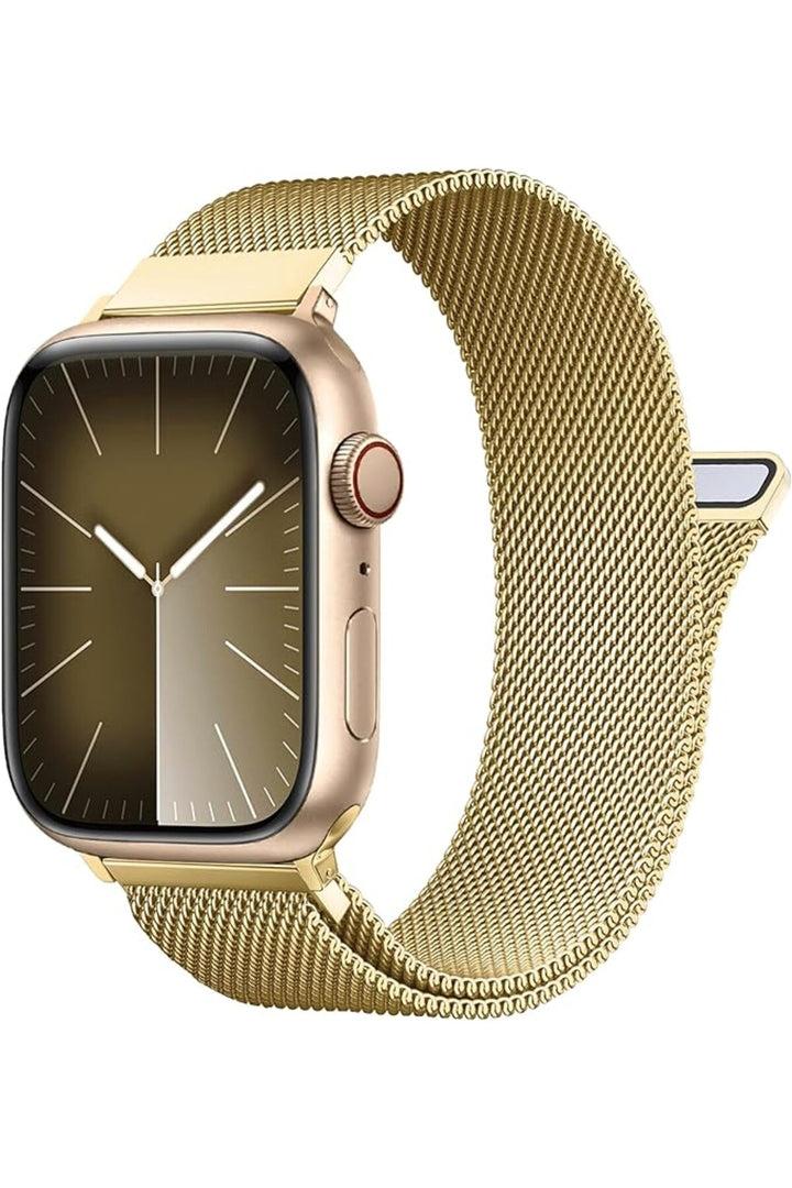 Apple Watch 9 8 7 6 5 4 3 2 1 Se 38mm/40mm/41mm Uyumlu Kordon Mıknatıslı Ayarlanabilir Metal Kordon