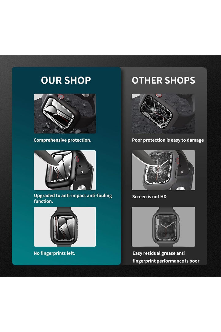 Apple Watch Watch 10 Serisi 42mm Uyumlu Kılıf Kasa ve Ekran Koruyucu Guard Case Renkli Kasa Koruma