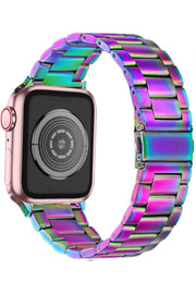 Apple Watch 9 8 7 6 5 4 3 2 Se 42mm/44mm/45mm/49mm Uyumlu Kordon Ayarlanablir Parlak Metal Paslanmaz