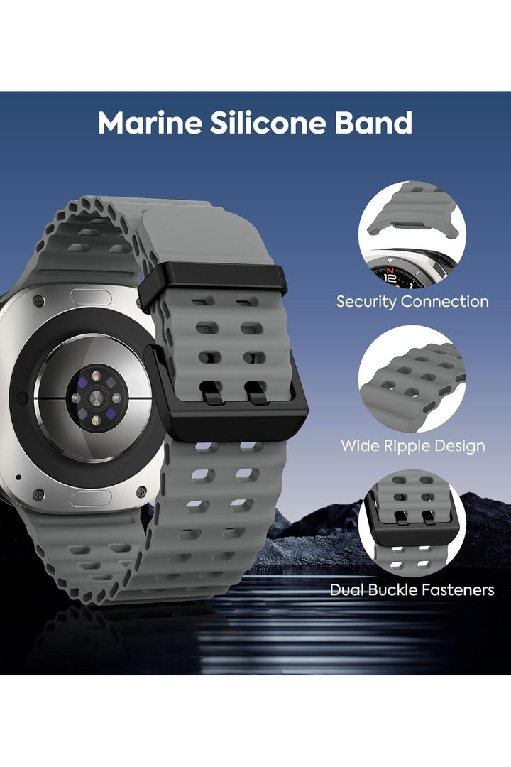 Samsung Galaxy Watch Ultra 47mm Uyumlu Kordon Liquid Silikon Spor Renkli Kordon