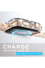 Load image into Gallery viewer, Apple Watch 45mm 7/8/9 Uyumlu Kılıf Ekran ve Kasa Koruyucu Parlak Büyük Taşlı Watch Kasa Koruma
