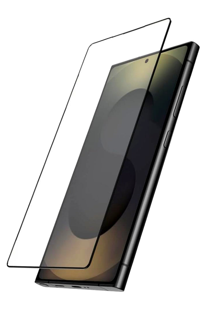 Samsung Galaxy S24 Ultra Uyumlu Ekran Koruyucu Temperli Cam Kenarları Kavisli Parmak İzi için Uygun