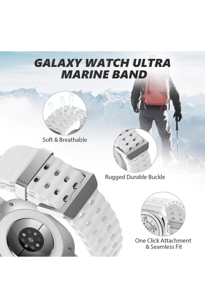 Samsung Galaxy Watch Ultra 47mm Uyumlu Kordon Liquid Silikon Spor Renkli Kordon