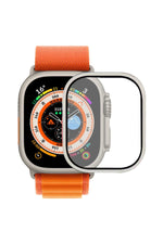 Load image into Gallery viewer, Apple Watch Ultra 49mm Uyumlu Metal Çerçeveli Ultra Ince Pürüzsüz Yüzeyli Ekran Koruyucu
