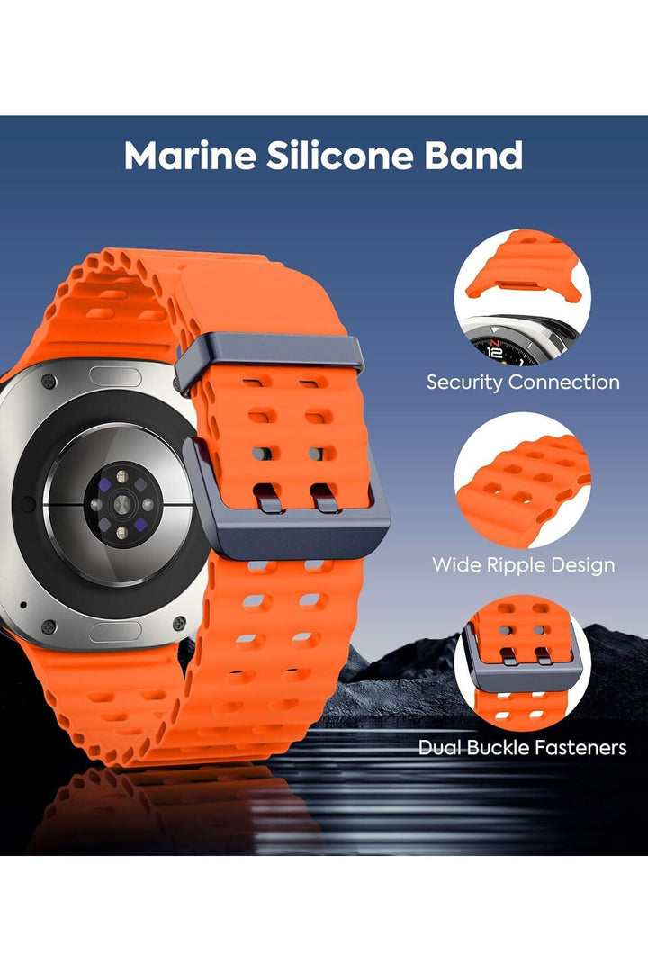 Samsung Galaxy Watch Ultra 47mm Uyumlu Kordon Liquid Silikon Spor Renkli Kordon