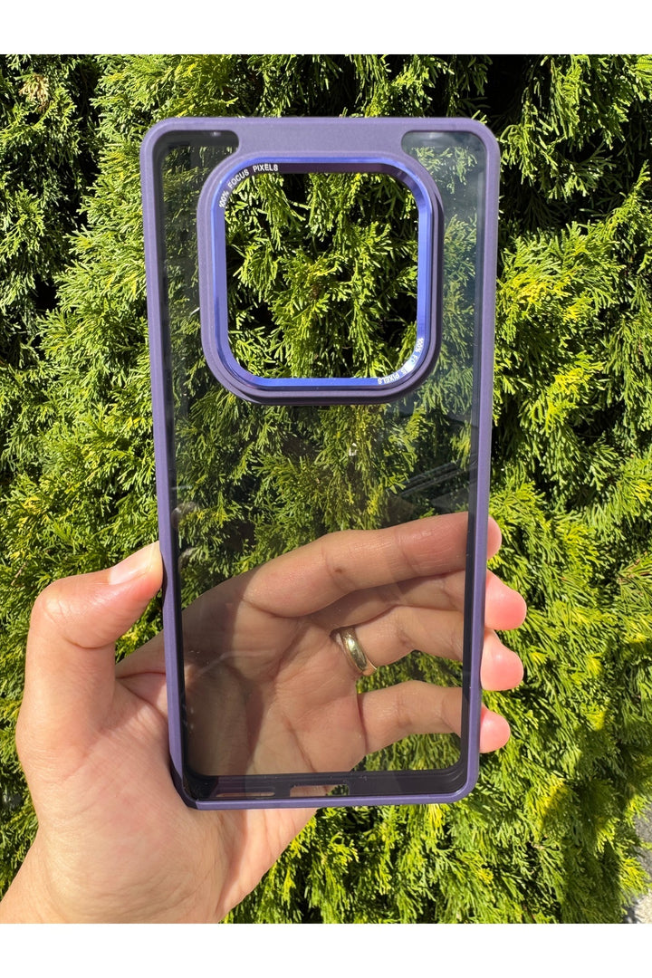 Xiaomi Redmi Note 14 Pro Uyumlu Kılıf Siyah Transparan Şeffaf Kamera Çevresi Metal Koruyucu Silikon