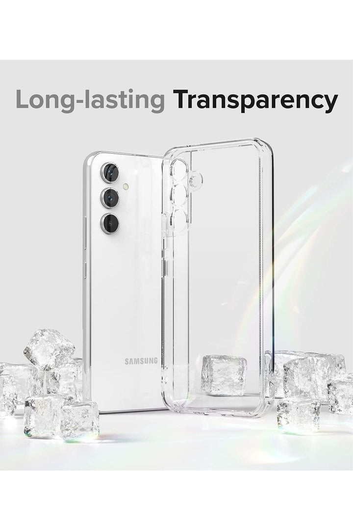 Samsung Galaxy A54 Uyumlu Kılıf 3D Kamera Koruma Darbe Önleyici Şeffaf Esnek Renksiz Silikon Kapak
