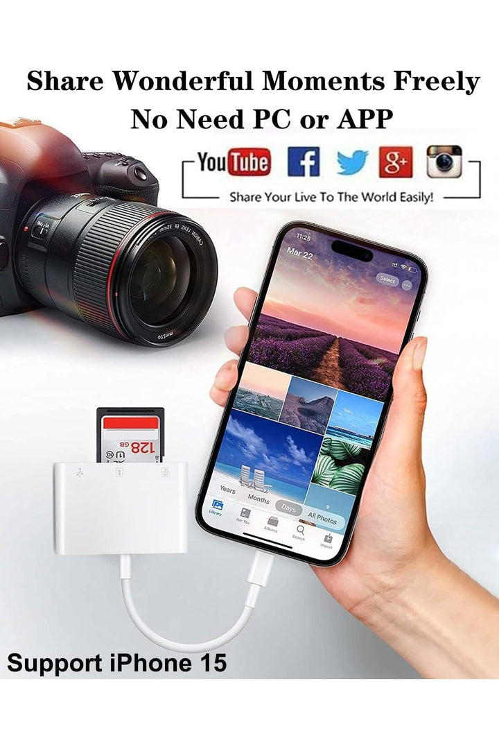 17/16/15/Pro Max/Plus/iPad/MacBook Pro/Air Samsung Uyumlu Type-C To SD/Micro SD/TF/USB Kart Okuyucu