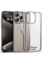 Load image into Gallery viewer, iPhone 15 Pro Max Uyumlu Kılıf Kamera Çevresi Metal Sararmaya Karşı Dayanıklı Koruyucu Silikon Kapak
