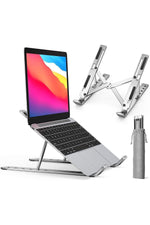 Load image into Gallery viewer, Kademeli Ayarlanabilir Metal Laptop Standı Macbook/notebook Katlanabilir Hafif Kaymaz Tablet Tutucu
