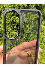 Load image into Gallery viewer, Samsung Galaxy S24 Fe Uyumlu Kılıf Siyah Transparan Şeffaf Kamera Çevresi Metal Koruyucu Silikon
