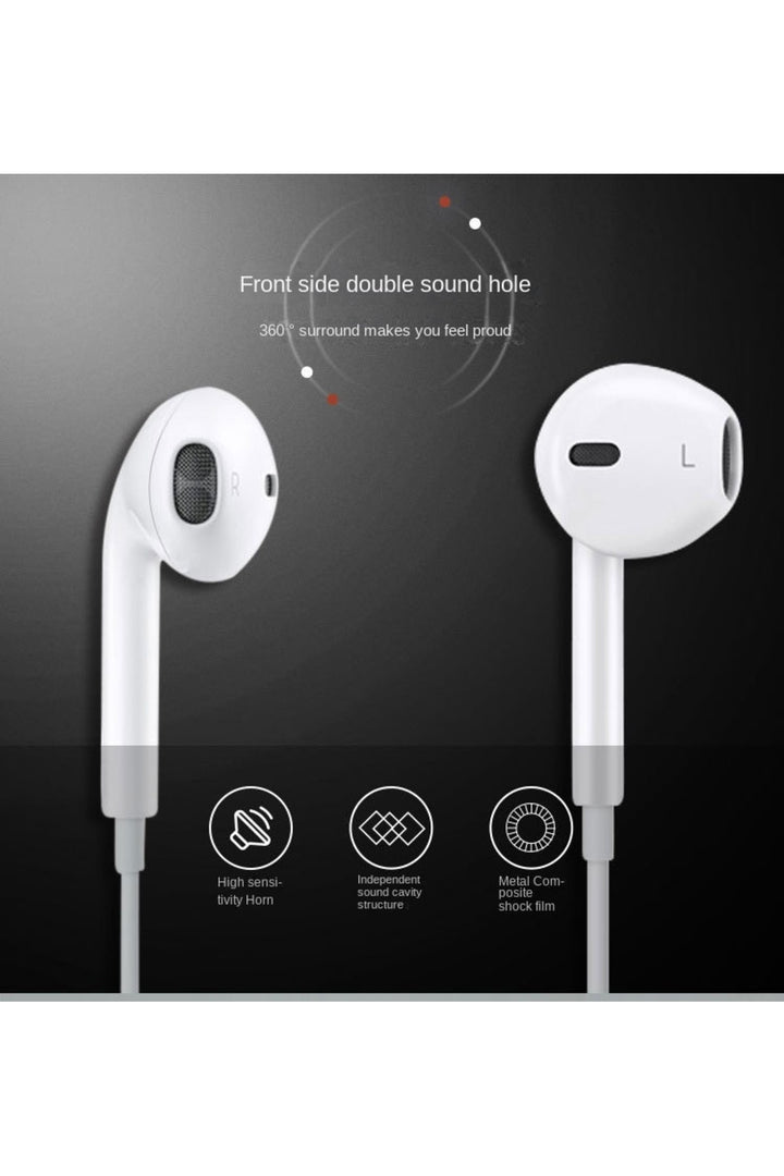 5/5S/6/6S/6S Plus Uyumlu 3.5mm Jack Kulaklık Samsung Xiaomi Huawei Uyumlu Mikrofonlu Kulaklık