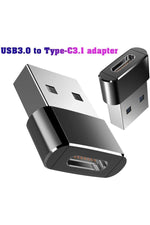 Load image into Gallery viewer, Usb To Type-c Çevirici Dönüştürücü Şarj Data Aktarım Usb To Usb-c Çevirici Dönüştürücü Otg Adaptör
