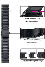 Load image into Gallery viewer, Huawei Watch GT2E/GT2/GT2 Pro/GT3/GT3 Pro/GT4 46mm Uyumlu Kordon Ayarlanablir Paslanmaz Parlak Metal
