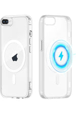 Load image into Gallery viewer, iPhone 7 Plus Uyumlu Kılıf Kamera Çıkıntılı Şeffaf Magsafe Kablosuz Şarj Destekli Kapak
