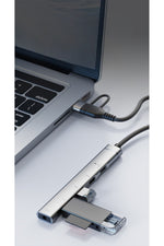 Load image into Gallery viewer, PC/iPad/Macbook/iPhone 15 Plus/16/17 Pro Max Uyumlu Type-C/USB To USB/Type-C/3.5mm Jack Çevirici HUB
