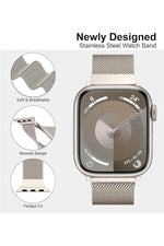 Load image into Gallery viewer, Apple Watch 9 8 7 6 5 4 3 2 1 Se 38mm/40mm/41mm Uyumlu Kordon Mıknatıslı Ayarlanabilir Metal Kordon
