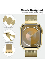Load image into Gallery viewer, Apple Watch 9 8 7 6 5 4 3 2 Se 42mm/44mm/45mm/49mm Uyumlu Kordon Mıknatıslı Ayarlanabilir Metal

