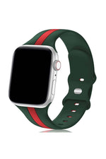 Load image into Gallery viewer, Apple Watch 9 8 7 6 5 4 3 Se 38mm/40mm/41mm Uyumlu Kordon Ayarlanabilir Renkli Çizgili Silikon
