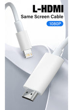 Load image into Gallery viewer, iPhone X-11-12-13 Mini-14-14 Plus-14 Pro Max Uyumlu Lightning HDMI Çevirici 4K 1080P 2m Dönüştürücü
