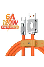 Load image into Gallery viewer, Usb To Type-c 120w 6a Turbo Hızlı Şarj Ve Data Kablosu Samsung Xiaomi Android Uyumlu Esnek Kopmaz
