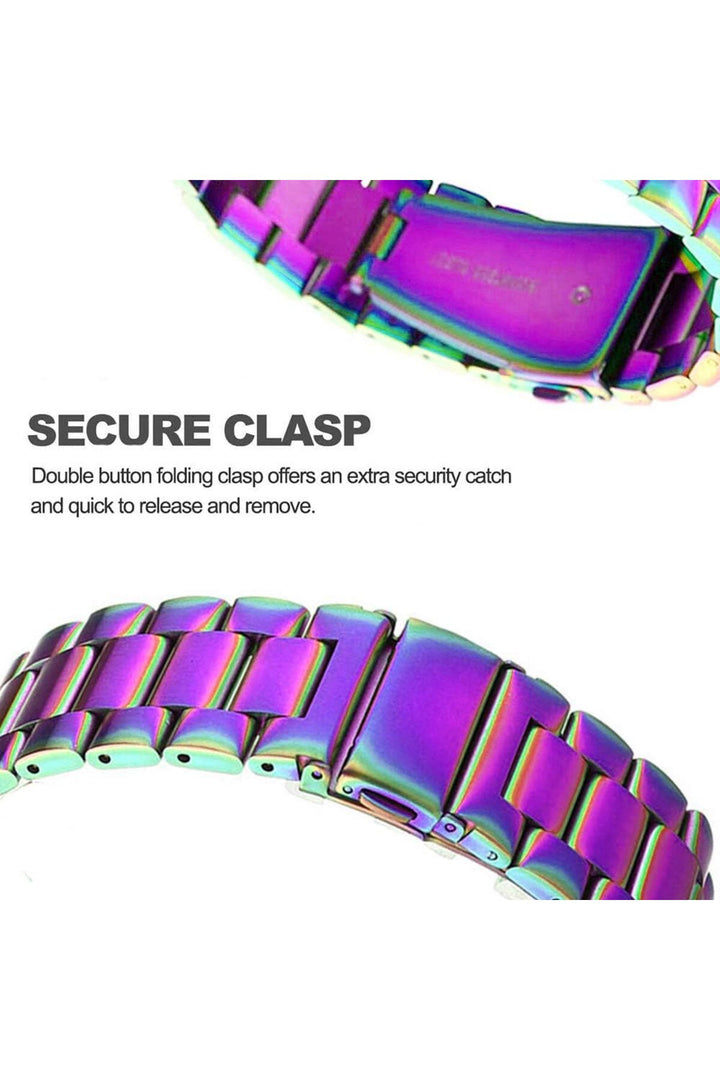 Apple Watch 9 8 7 6 5 4 3 2 1 Se 38mm/40mm/41mm Uyumlu Kordon Ayarlanabilir Parlak Metal Paslanmaz