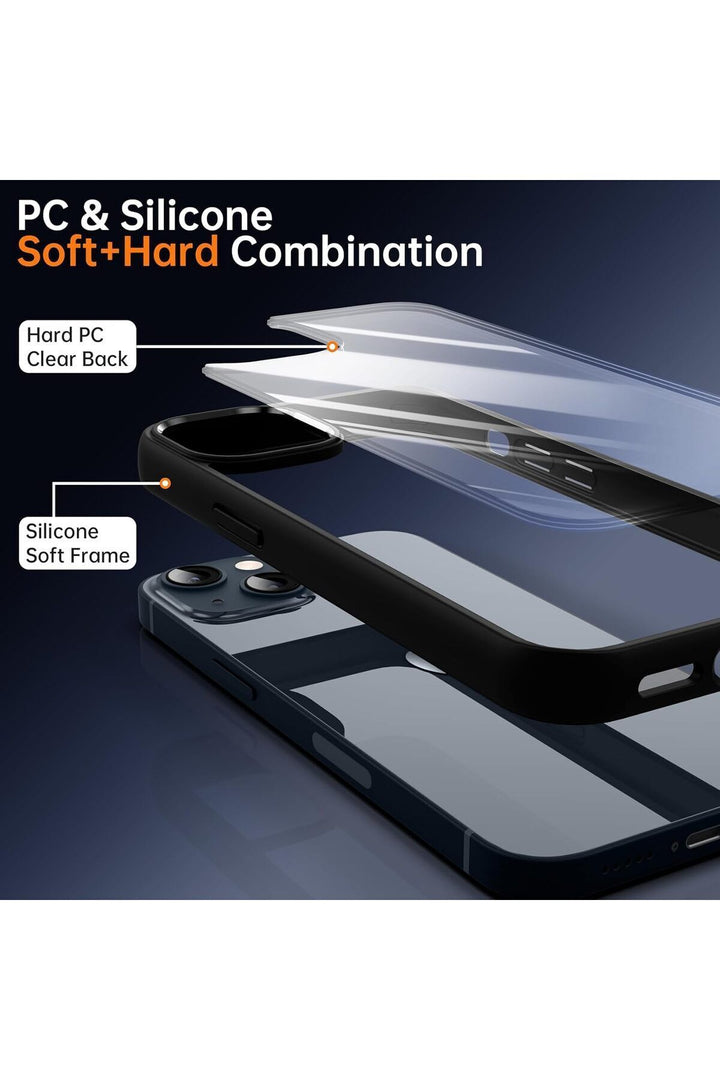 iPhone 13 Uyumlu Kılıf Kamera Çevresi Metal Sararmaya Karşı Dayanıklı Koruyucu Silikon Kapak