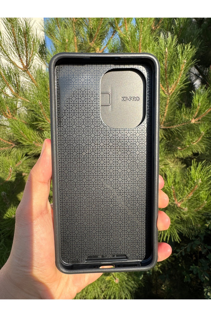 Poco X7 Pro Uyumlu Kılıf Kamera Korumalı Sürgülü 360 Dönebilen Magsafe Metal Standlı Tank Kapak