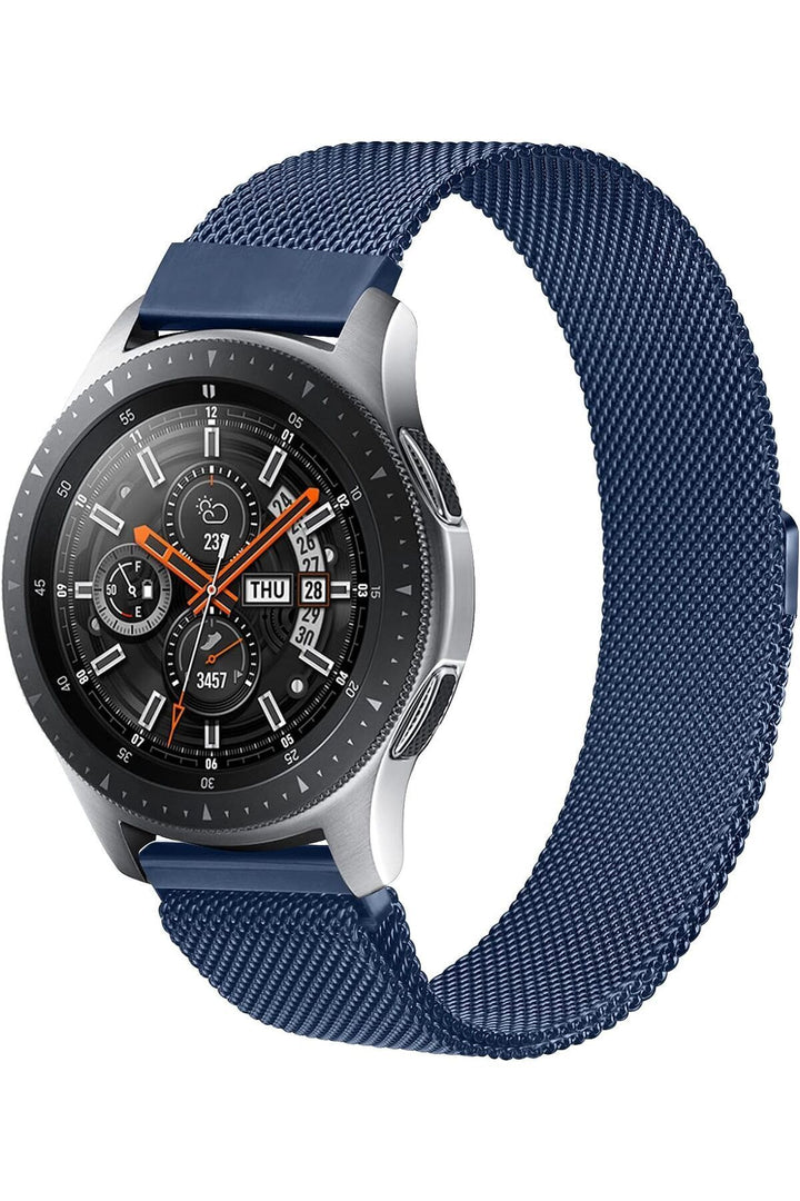 Huawei Watch GT/GT2E/GT2/GT2 Pro/GT3/GT3 Pro/GT4 46mm Uyumlu Kordon Mıknatıslı Parlak İnce Metal