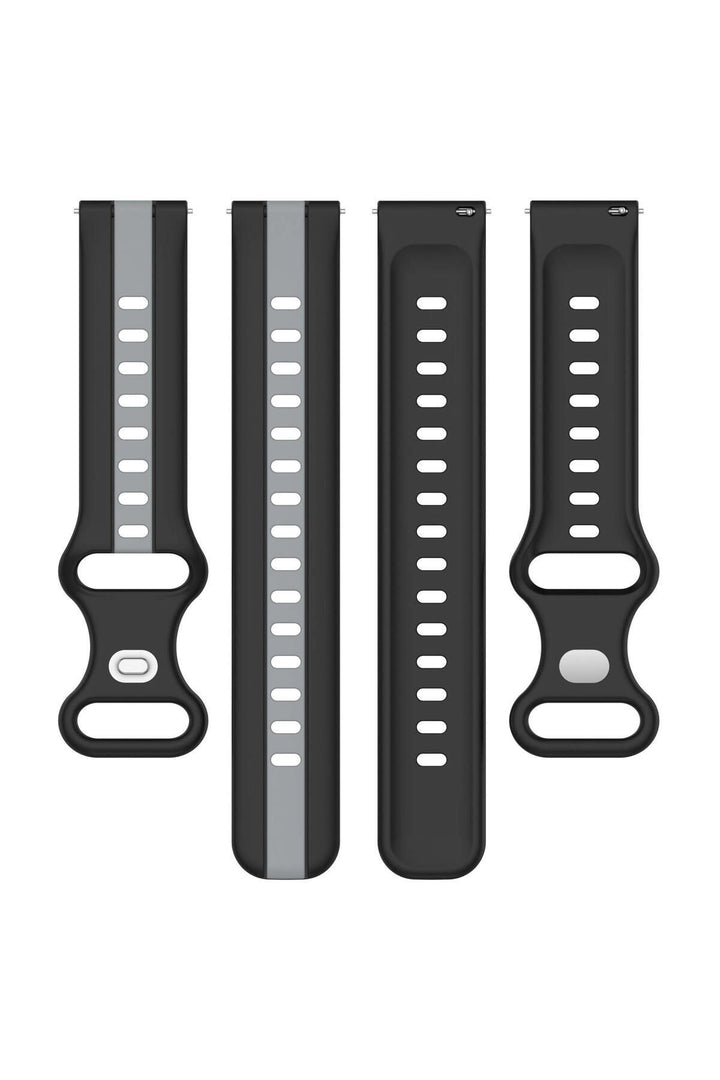 Huawei Watch GT/GT2E/GT2/GT2 Pro/GT3/GT3 Pro/GT4 46mm Uyumlu Renkli Çizgili Silikon Kordon