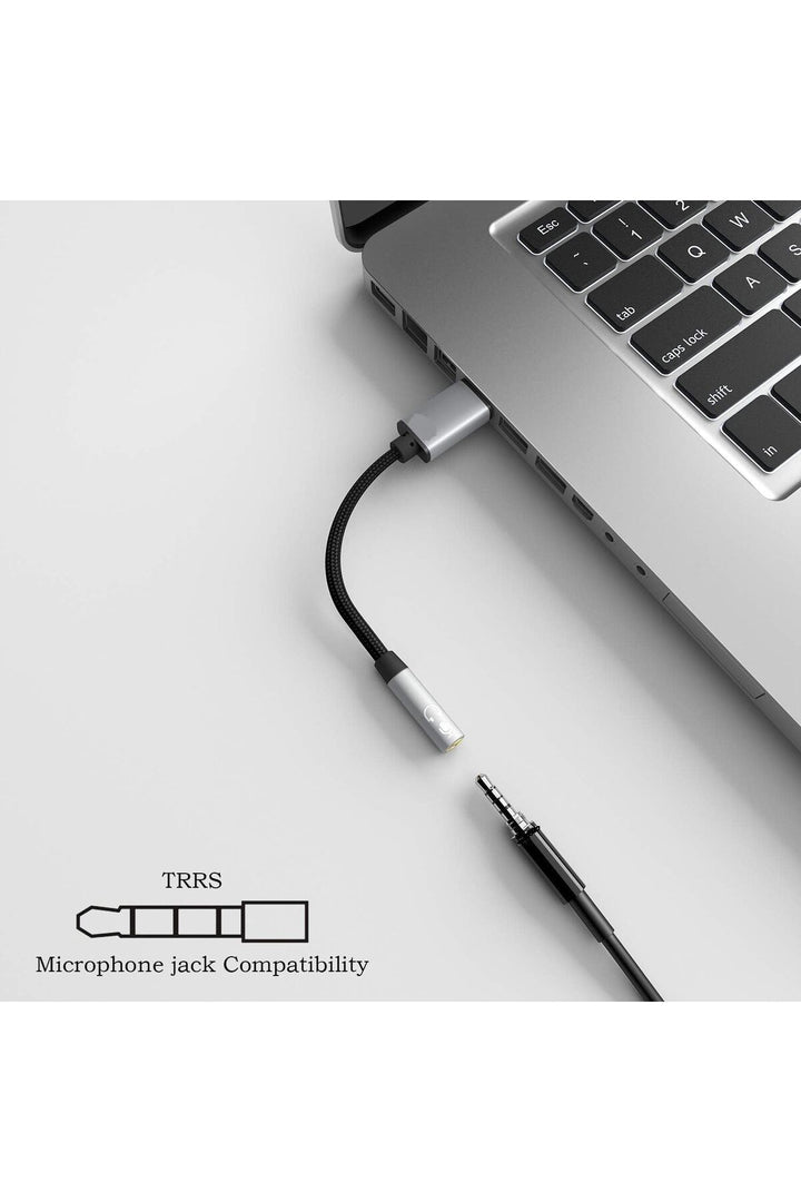 USB To 3.5mm Jack Çevirici Dönüştürücü Kulaklık ve Mikrofon Destekli USB To Aux Dönüştürücü Adaptör
