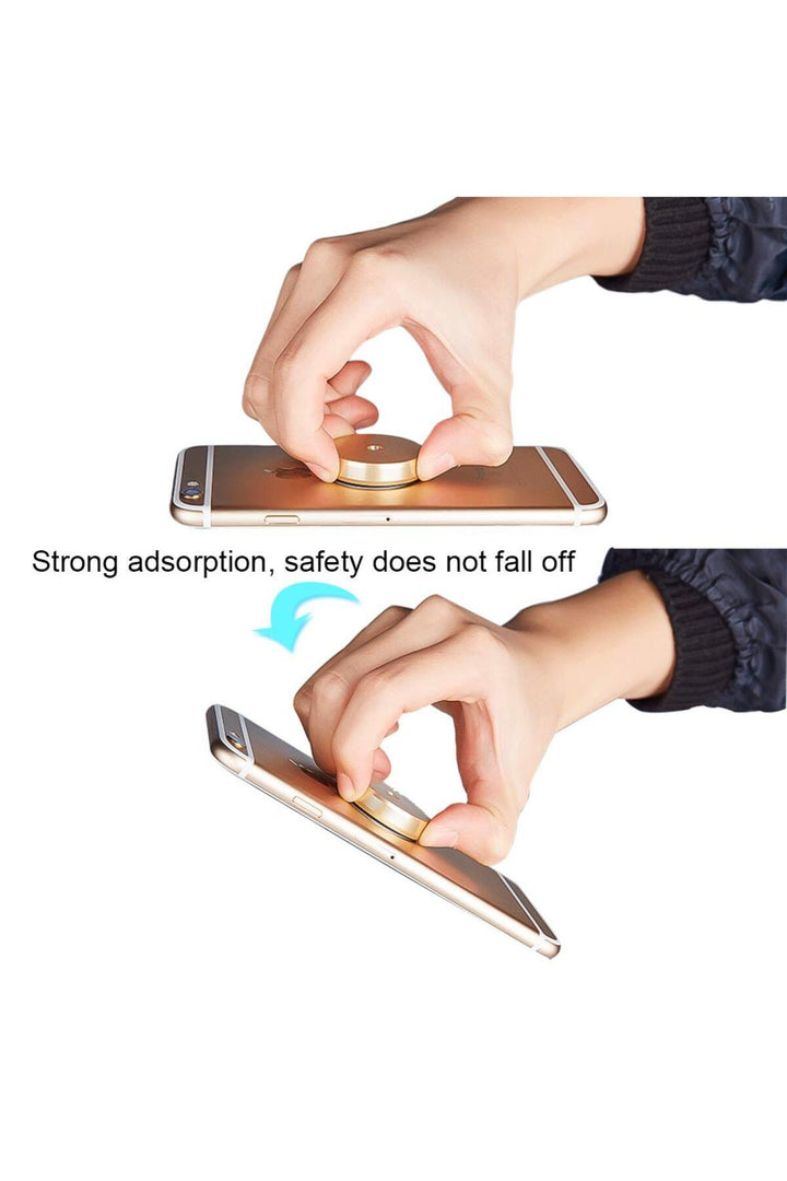 Çok Amaçlı Mıknatıslı Telefon Tutucu Araç İçi Masaüstü Duvar Tipi Kenarları Metal Mini Manyetik