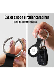 Airtag Uyumlu Koruyucu Kılıf Anahtarlık Silikon Yüzey 360 Koruma Pembe Renk Airtag Koruyucu