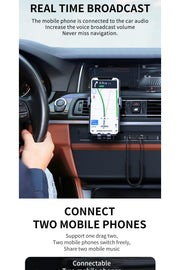 Mikrofonlu Araç Bluetooth Kiti Usb 3.5mm Aux Bluetooth Çevirici Dönüştrücü Hd Ses Kalite Arama/müzik