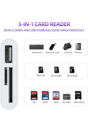 İpad/macbook/iphone 15/16 Plus/17 Pro Max Uyumlu Type-c To Usb/micro Sd/sd Card Çevirici Dönüştürücü