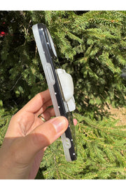 iPhone 13/14 Uyumlu Kılıf Simli Parlak Fiyonk Desenli Silikon Kamera Çevresi Koruyucu Kapak