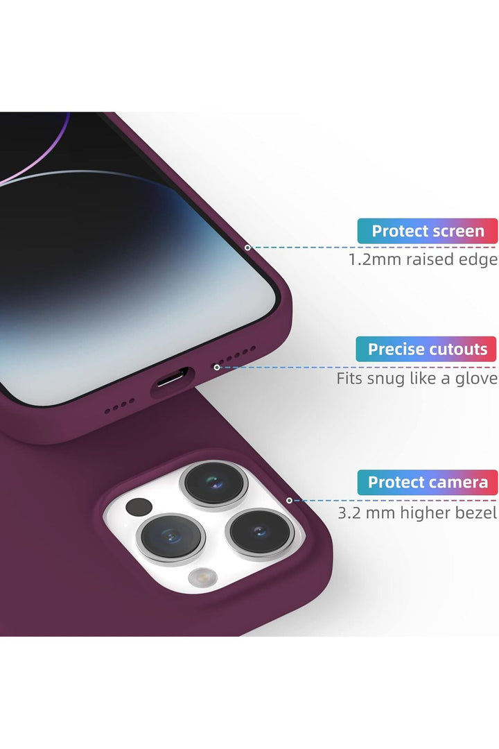 Yüksek Kaliteli iPhone 15 Pro Uyumlu Kılıf Liquid Silikon Renkli Mat Lekelere Dayanıklı Kaymaz