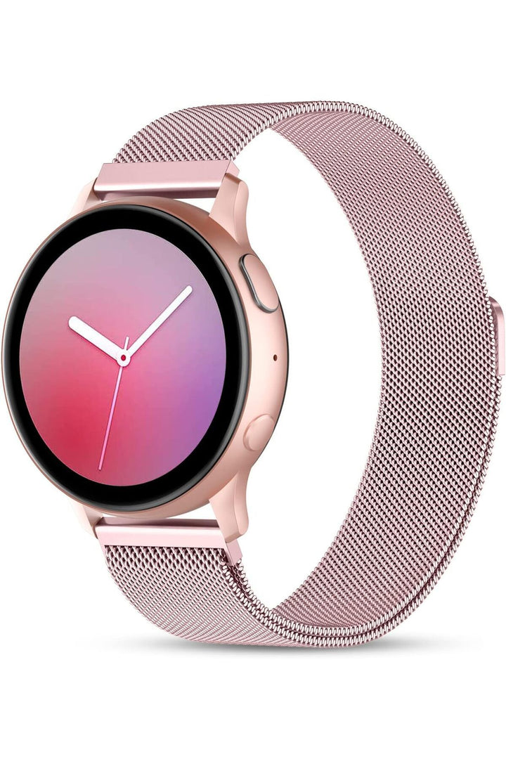 Huawei Watch GT/GT2E/GT2/GT2 Pro/GT3/GT3 Pro/GT4 46mm Uyumlu Kordon Mıknatıslı Parlak İnce Metal