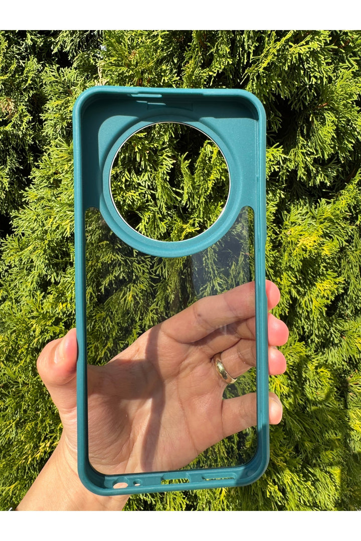 Tecno Spark 30C Uyumlu Kılıf Siyah Transparan Şeffaf Kamera Çevresi Metal Koruyucu Silikon Kapak