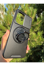 Load image into Gallery viewer, Poco X7 Pro Uyumlu Kılıf Kamera Korumalı Sürgülü 360 Dönebilen Magsafe Metal Standlı Tank Kapak

