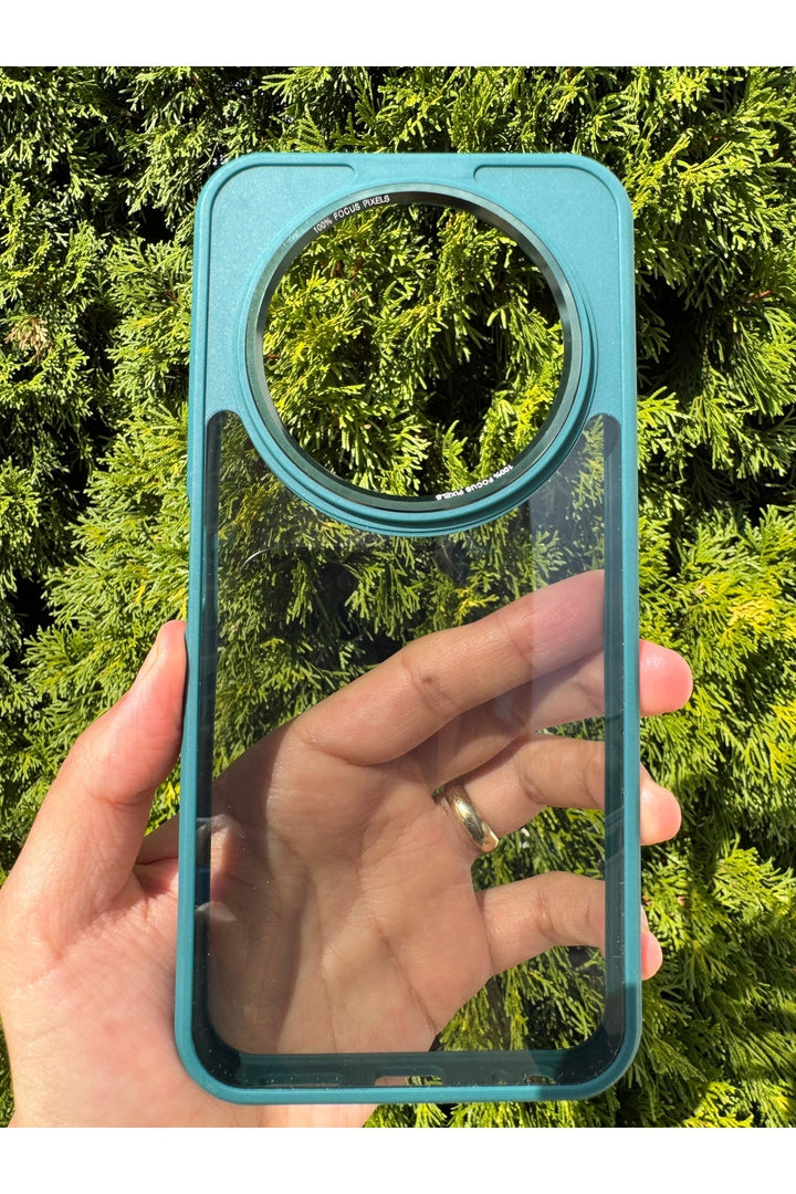 Tecno Spark 30C Uyumlu Kılıf Siyah Transparan Şeffaf Kamera Çevresi Metal Koruyucu Silikon Kapak