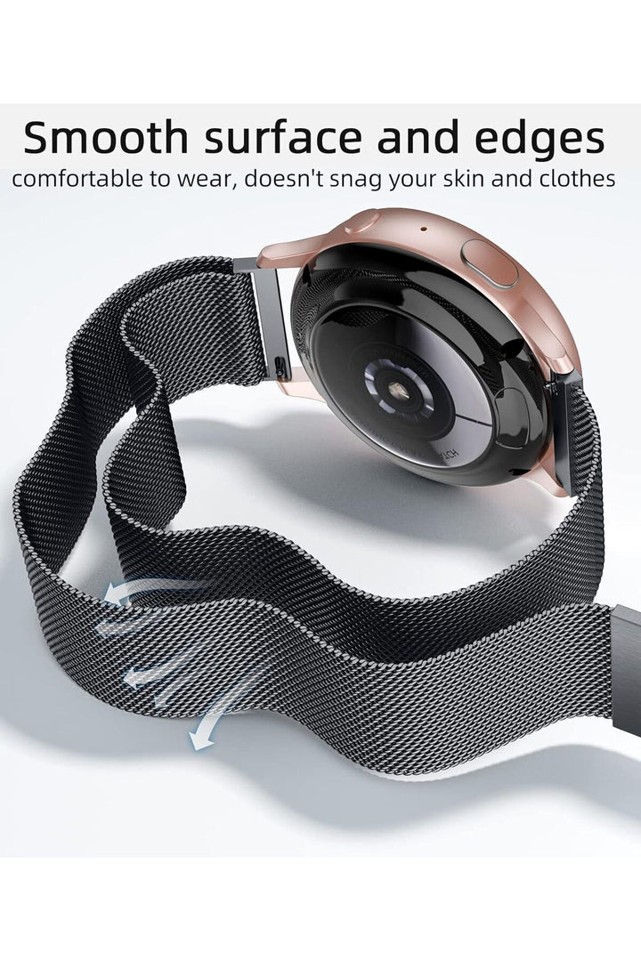 Huawei Watch GT/GT2E/GT2/GT2 Pro/GT3/GT3 Pro/GT4 46mm Uyumlu Kordon Mıknatıslı Parlak İnce Metal