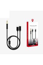 Load image into Gallery viewer, Lightning/Type-C Uyumlu Aux Kablosu 3.5mm Jack Tüm Modeller ile Uyumlu Örgü Dayanıklı Ses Kablosu
