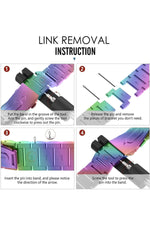 Load image into Gallery viewer, Apple Watch 9 8 7 6 5 4 3 2 1 Se 38mm/40mm/41mm Uyumlu Kordon Ayarlanabilir Parlak Metal Paslanmaz
