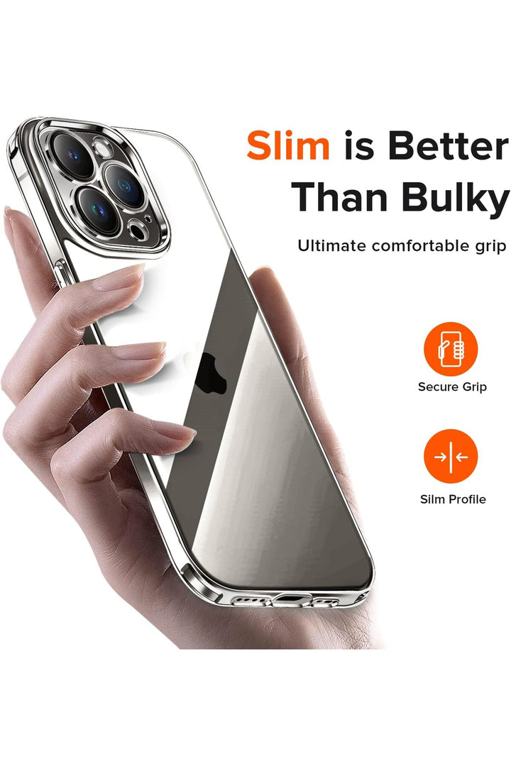 iPhone 15 Pro Max Uyumlu Şeffaf Kılıf Kamera Çıkıntılı Koruyucu Slim Renksiz İnce Esnek Silikon