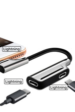 Load image into Gallery viewer, iPhone 14/13/12/11/X/8/7/Pro Max/Plus/Mini Uyumlu Kulaklık Çevirici Lightning Dönüştürücü Çoğaltıcı
