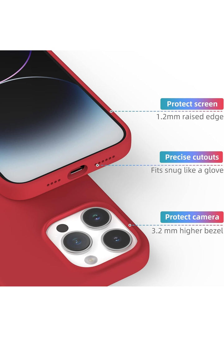 Yüksek Kaliteli iPhone 14 Pro  Uyumlu Kılıf Liquid Silikon Renkli Mat Lekelere Dayanıklı Kaymaz