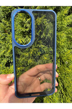 Load image into Gallery viewer, Samsung Galaxy S23 Fe Uyumlu Kılıf Siyah Transparan Şeffaf Kamera Çevresi Metal Koruyucu Silikon
