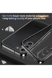 Samsung Galaxy A25 Uyumlu Kılıf Kenarları Renkli Kamera Korumalı Dayanıklı Şeffaf Silikon Kapak