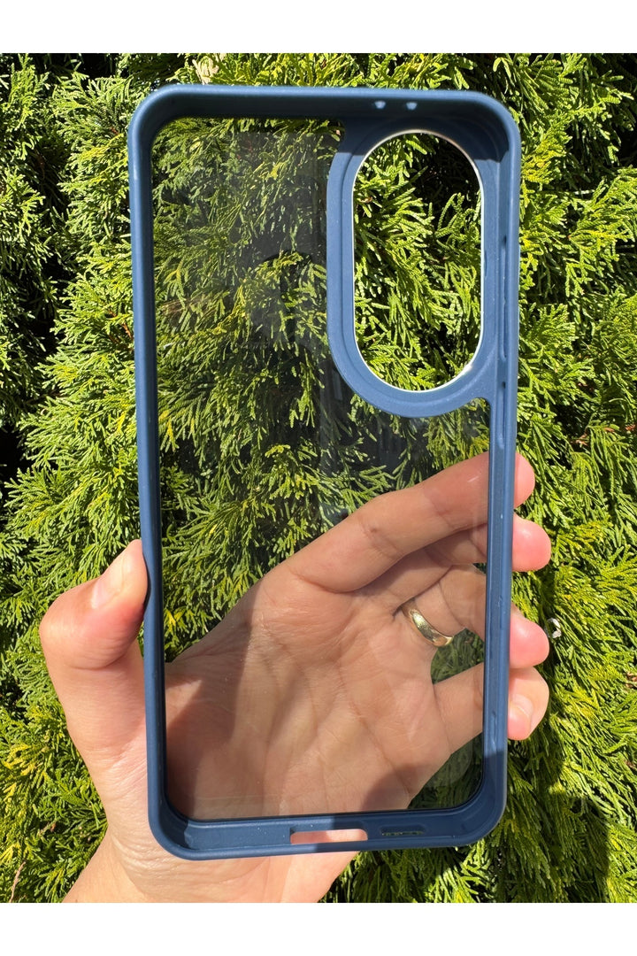 Samsung Galaxy S24 Fe Uyumlu Kılıf Siyah Transparan Şeffaf Kamera Çevresi Metal Koruyucu Silikon